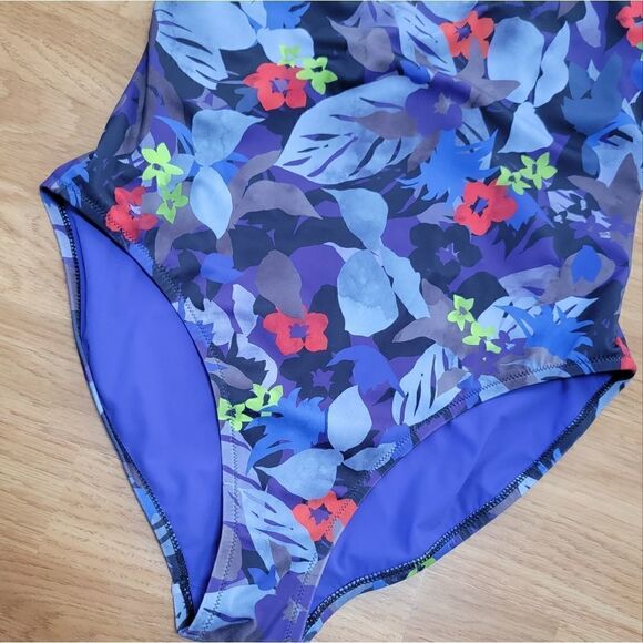 Athleta Twilight Tropical 1-Piece Swimsuit M - Picture 6 of 9